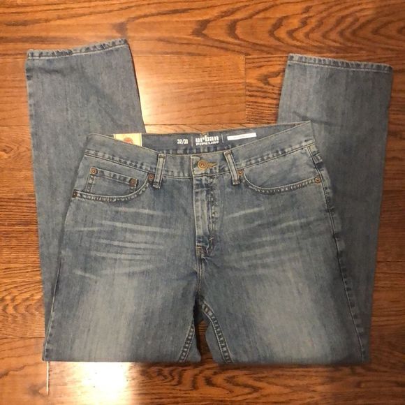 URBAN PIPELINE Mens Regular Fit Straight Leg Jeans 32 x 30 - Picture 6 of 8